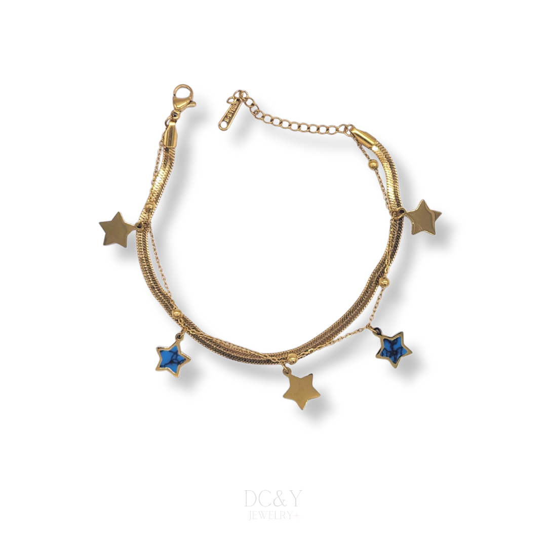 Pulsera de Estrellas Azules