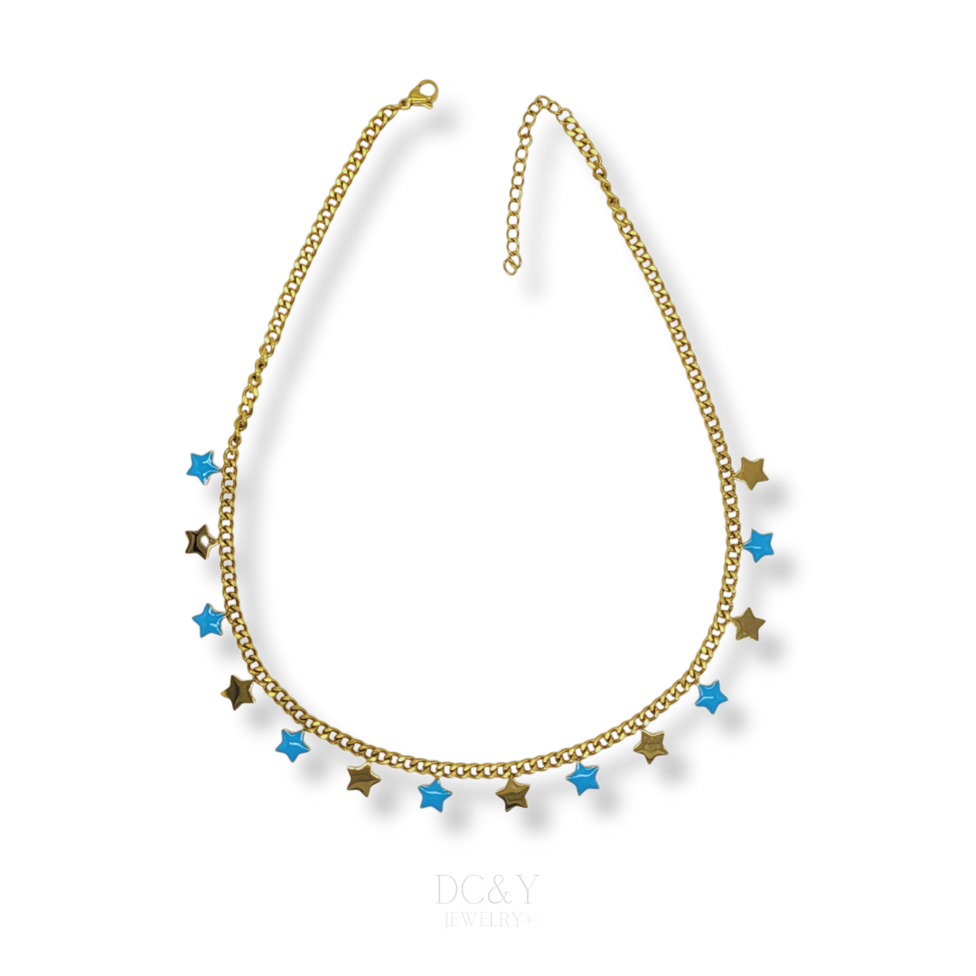 Collar de Estrellas Azules