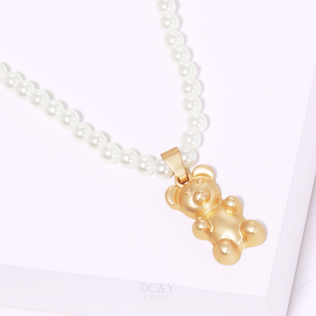 Collar De Oso Con Perlas