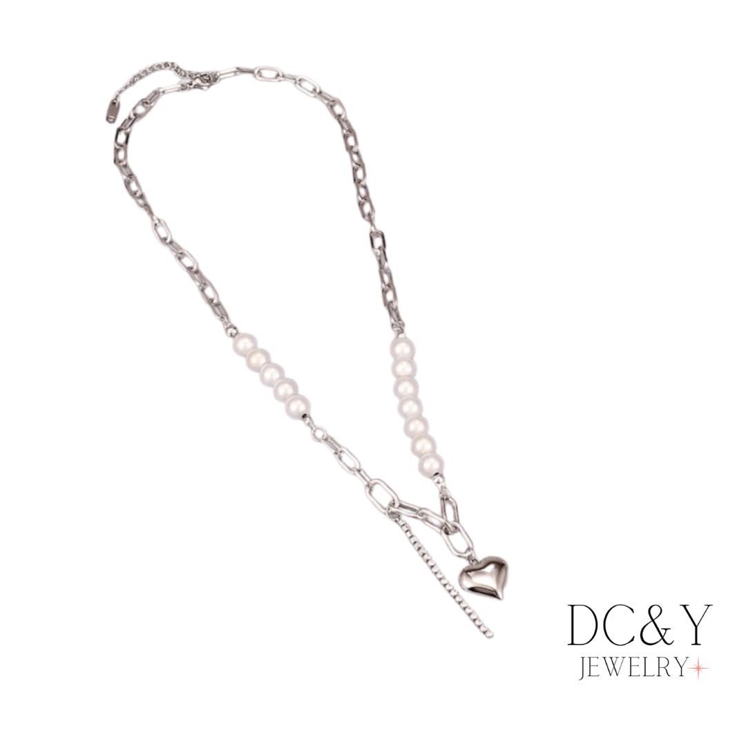Collar De Corazón Plata