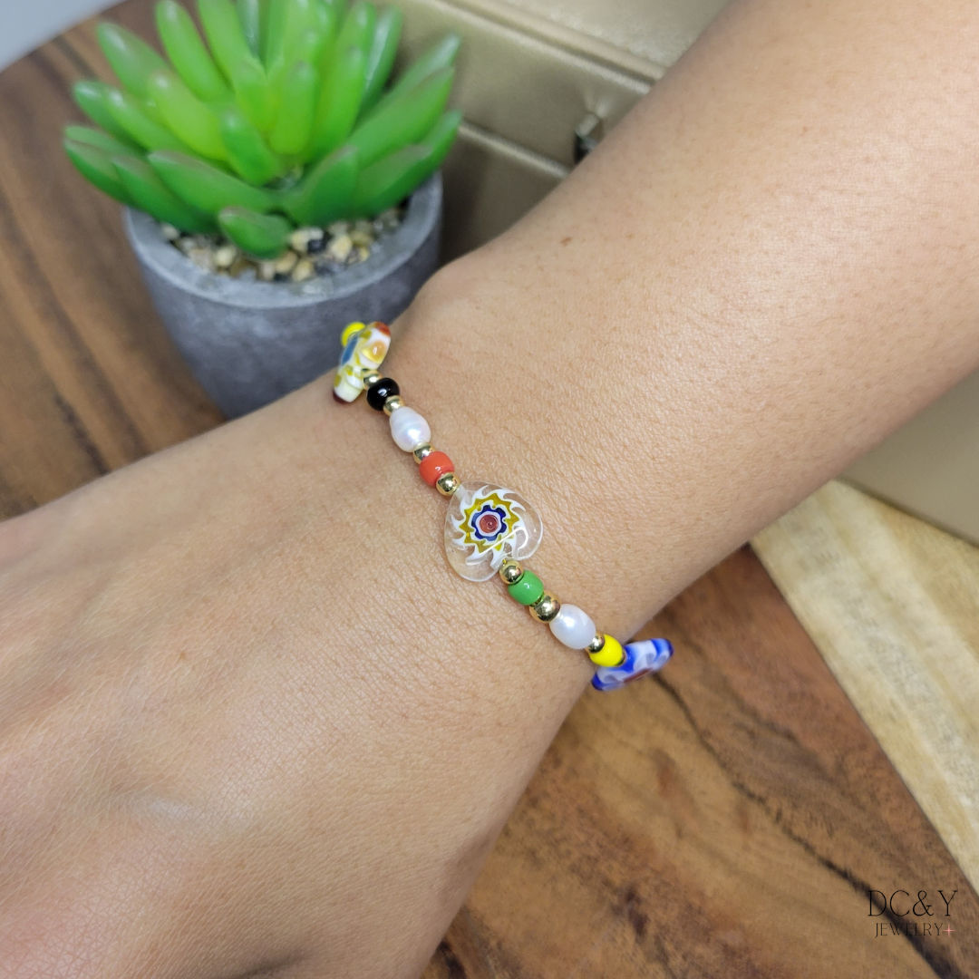 Pulsera Perla Y Corazón