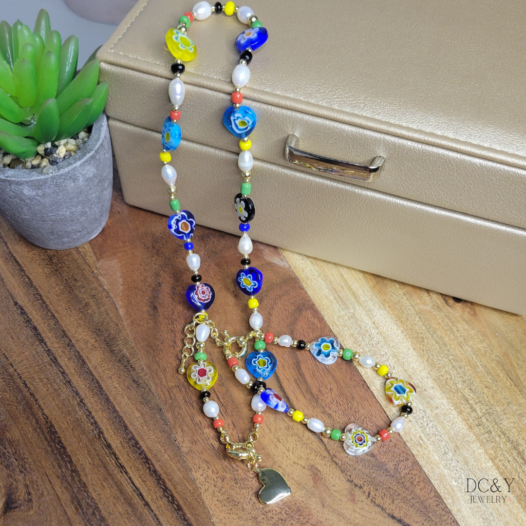 Pulsera Perla Y Corazón