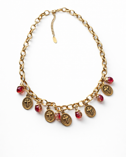 Collar de Corazones y Cruces