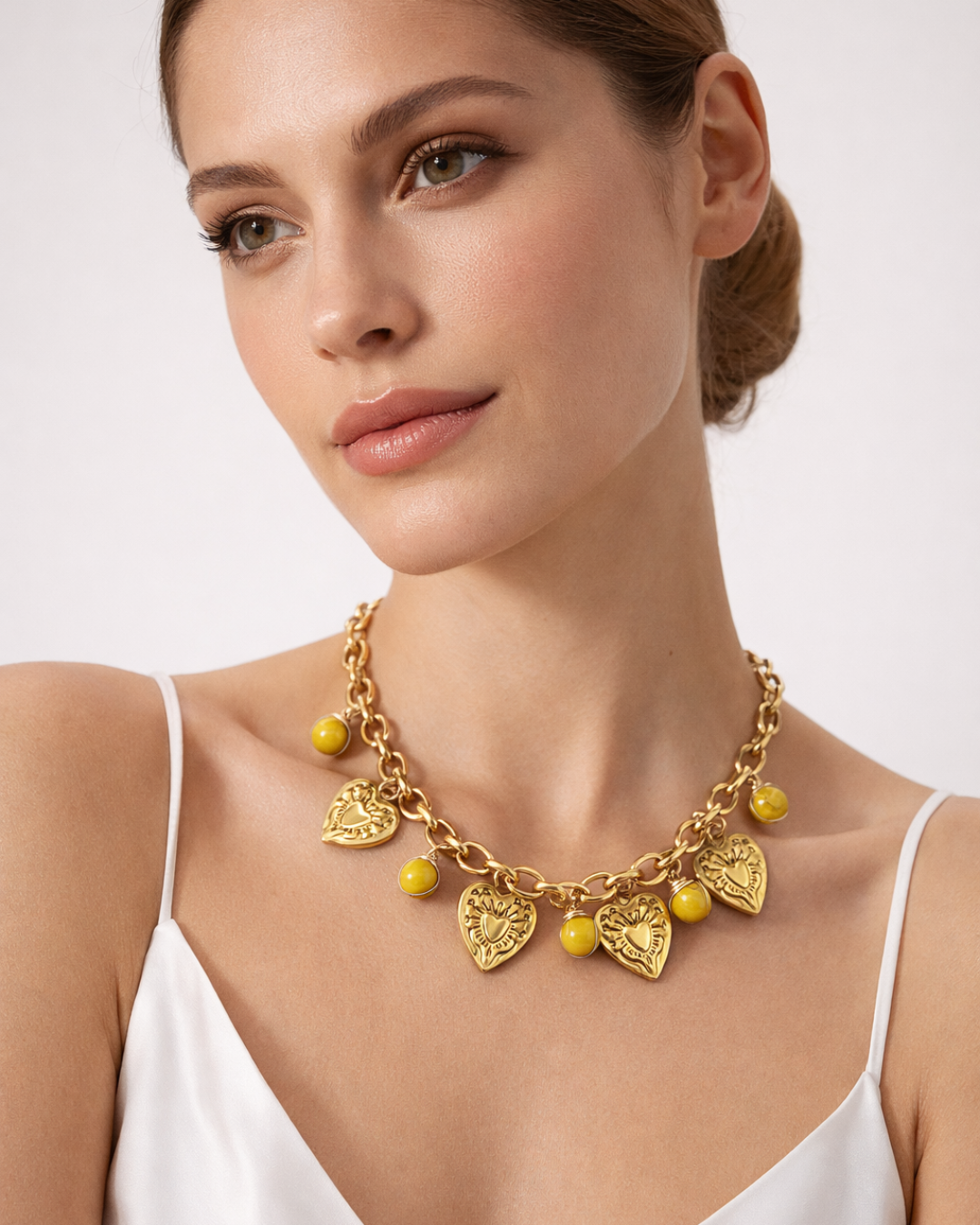 Collar de Corazones y Cruces