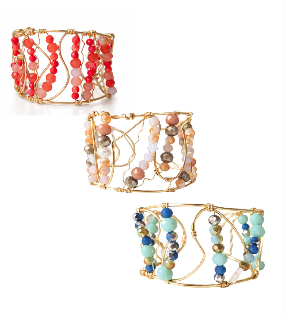 Pulsera Cuff Dorada Personalizada