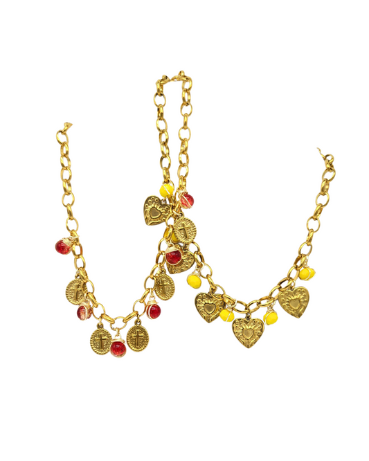 Collar de Corazones y Cruces