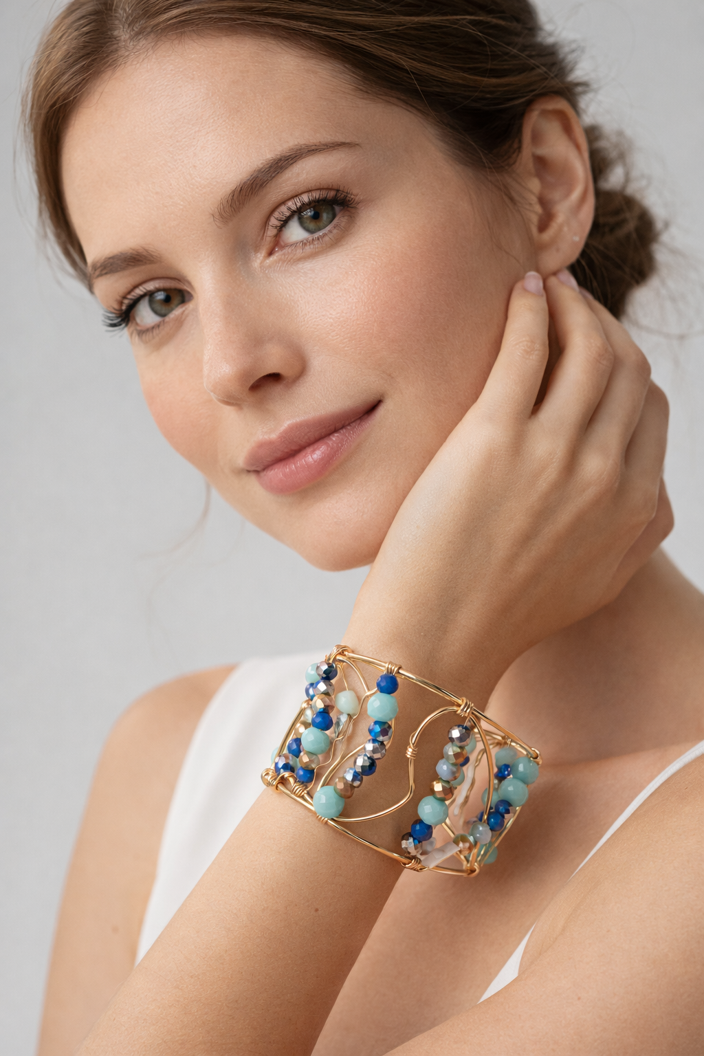 Pulsera Cuff Dorada Personalizada